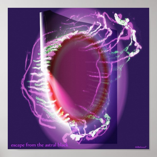 escape from the astral black poster (Front)