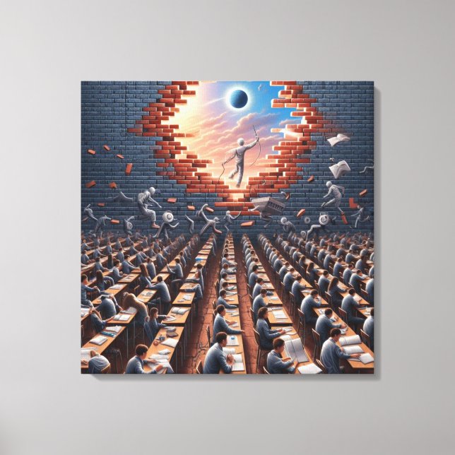 Escape from the Matrix: Surreal Exam Room Canvas Print (Front)