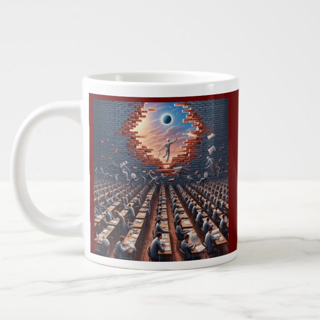 Escape from the Matrix: Surreal Exam Room Large Coffee Mug (Left)