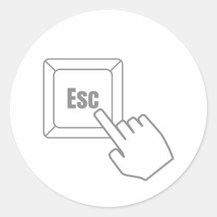 Escape from whatever classic round sticker