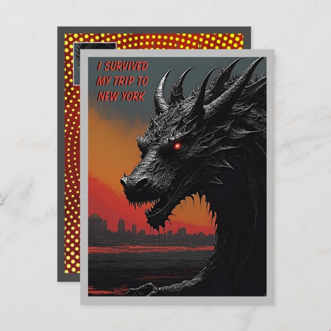 Escape in Style: Personalized Noir Art Travel  Postcard (Front/Back)