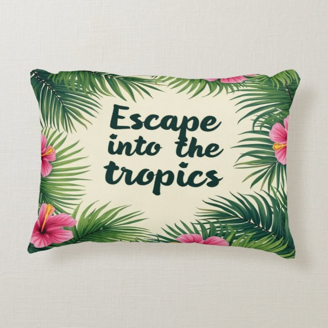 Escape into the Topics Accent Pillow (Back)
