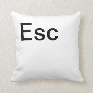 Escape Key Throw Pillow