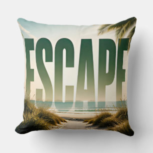 Escape Luxury Resort Editorial Graphic Collection Throw Pillow