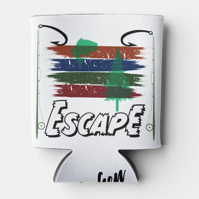 Escape Mountain Fishing Lake Sign Customize Cooler (Front)