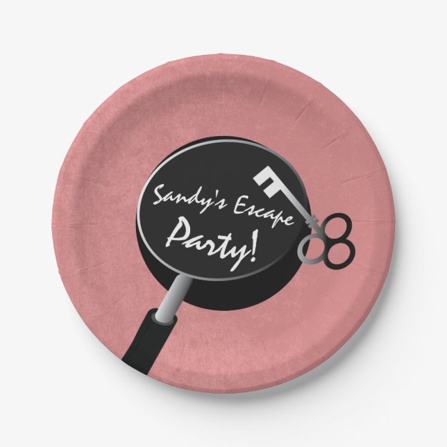 Escape Party Girls Supplies Paper Plate (Front)