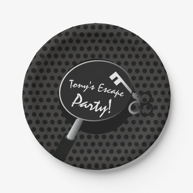 Escape Party Supplies Paper Plate (Front)