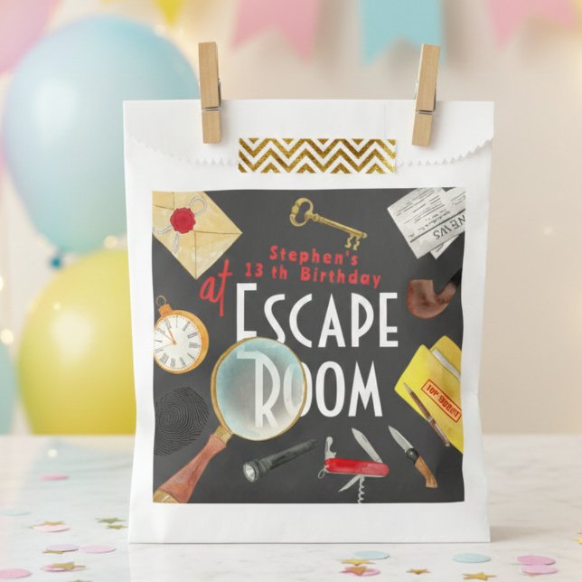Escape room birthday favour bag (Creator Uploaded)