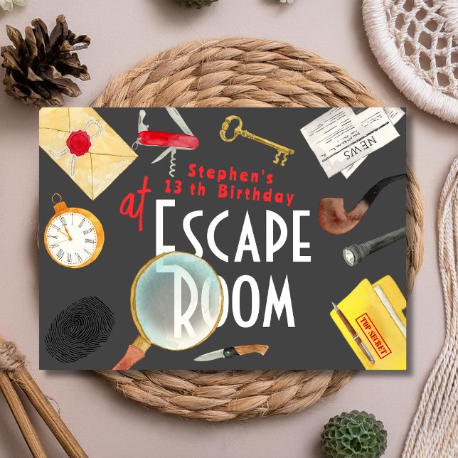 Escape room birthday invitation (Creator Uploaded)
