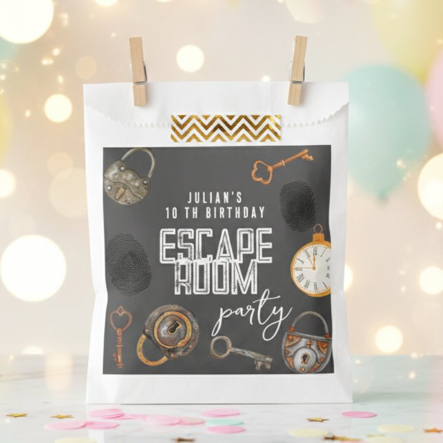 Escape room birthday party favour bag (Creator Uploaded)
