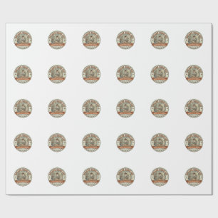Escape Room Cat Escape Room Cat Vintage Vector Art Wrapping Paper