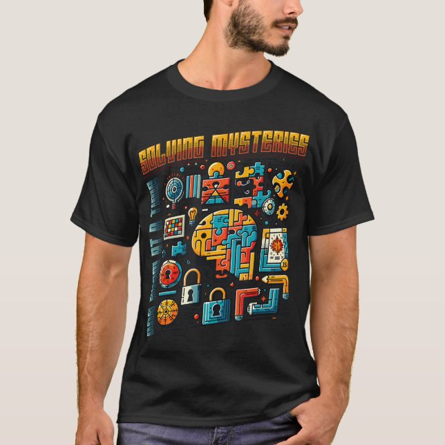 Escape Room Exit Game Solving Clues Escape T-Shirt (Front)