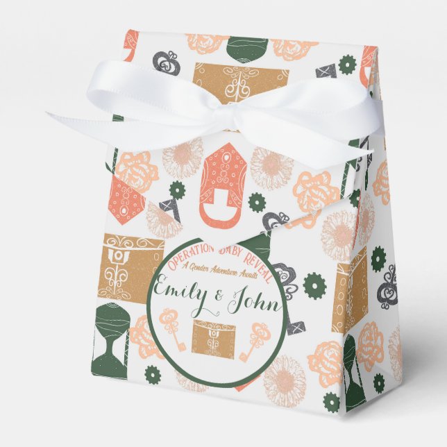 Escape Room Gender Reveal Baby Shower Favor Box (Front Side)