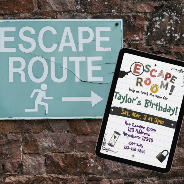 Escape Room Letter Birthday Invitation (Creator Uploaded)