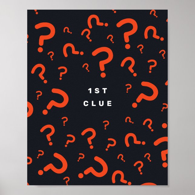 Escape Room Party Clue Sign (Front)
