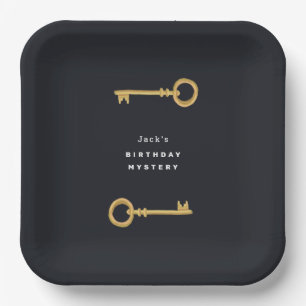 Escape Room Party Paper Plate