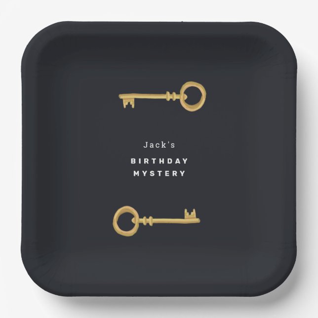 Escape Room Party Paper Plate (Front)