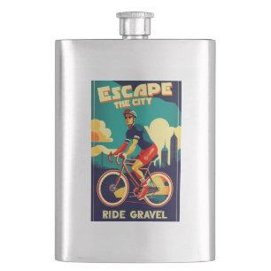 Escape The City Ride Gravel Cycling Hip Flask