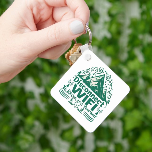 Escape the Digital Reconnect with Nature Keychain (Hand)