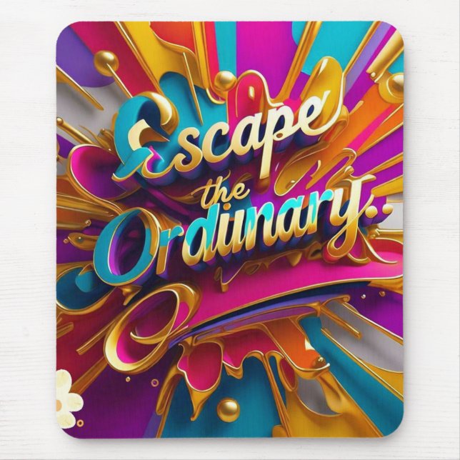 "Escape the Mundane" Mouse Pad (Front)
