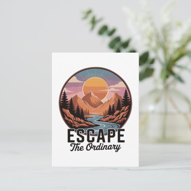 Escape The Ordinary - Nature Adventure Postcard (Standing Front)