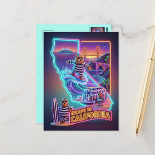 Escape to California Travel Postcard
