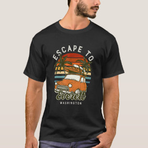 Escape To Everett Beach Washington Ocean Wa Summer T-Shirt