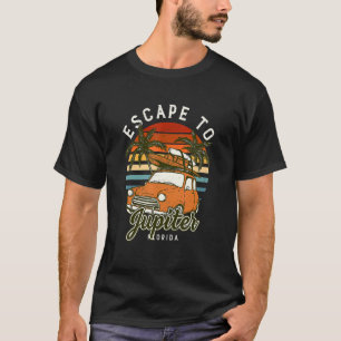 Escape To Jupiter Beach Florida Ocean Fl Summer Va T-Shirt