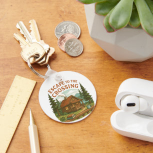 ESCAPE TO THE CROSSING Maggie Sullivan Cozy Cabin Keychain