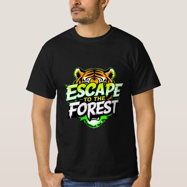 Escape to the Forest Tiger  T-Shirt (Front)