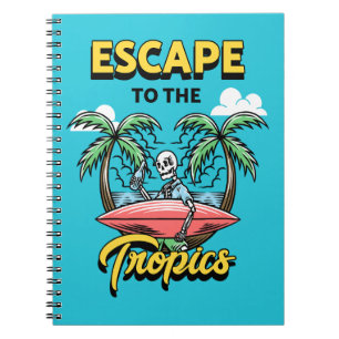 Escape to the Tropics Skeleton Surf Notebook
