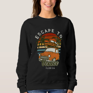 Escape To Venice Beach Florida Ocean Fl Summer Vac Sweatshirt