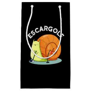 Escar-golf Funny Escargot Snail Pun Dark BG Small Gift Bag