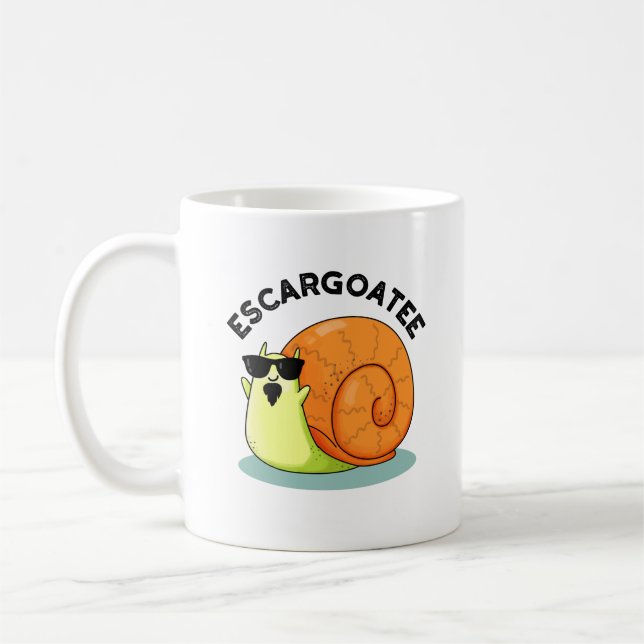 Escargoatee Funny Snail Escargot Pun  Coffee Mug (Left)