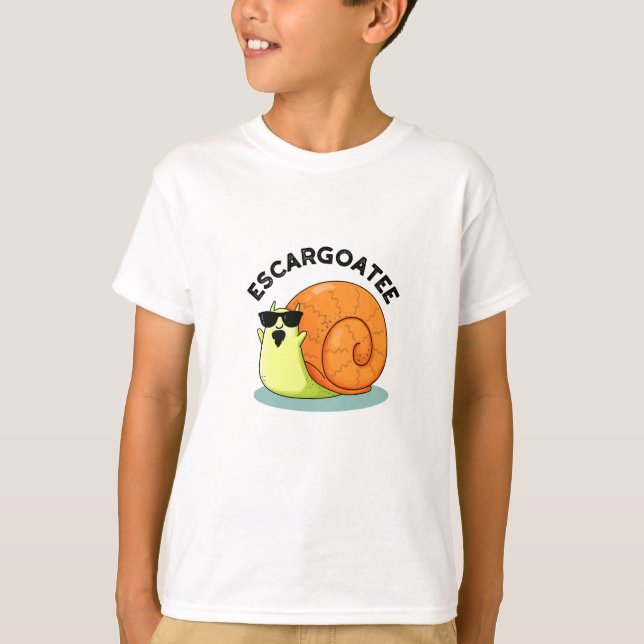 Escargoatee Funny Snail Escargot Pun  T-Shirt (Front)