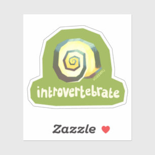 Escargot d'Introvertébré - petit autocollant