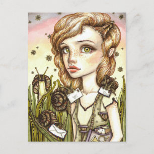 Escargot Express Postcard