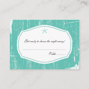 Escort/Seating Card Rustic Starfish Wedding