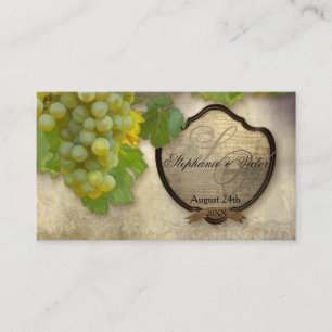 Escort Table Seating Formal Reception Vineyard Place Card