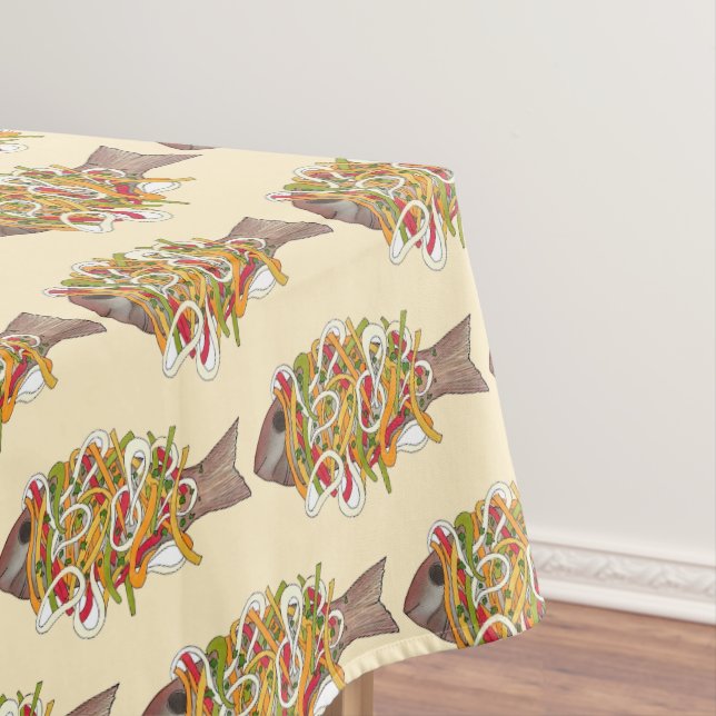 Escovitch Fish Jamaican Caribbean Cuisine Food  Tablecloth (In Situ)