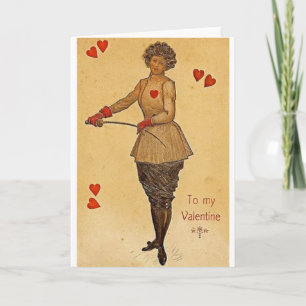 Escrimeur vintage/clôture de la carte de