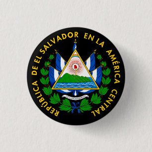 Escudo de El Salvador 1 Inch Round Button