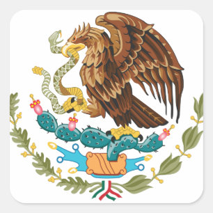 Escudo Nacional de México - Mexican Emblem Square Sticker
