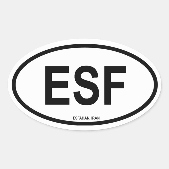 Esfhahan "ESF" Oval Sticker (Front)