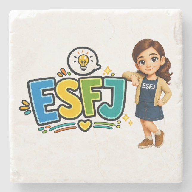 ESFJ — The Connection Builder Stone Coaster (Front)