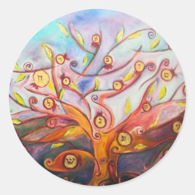 Eshet Chayil Classic Round Sticker (Front)