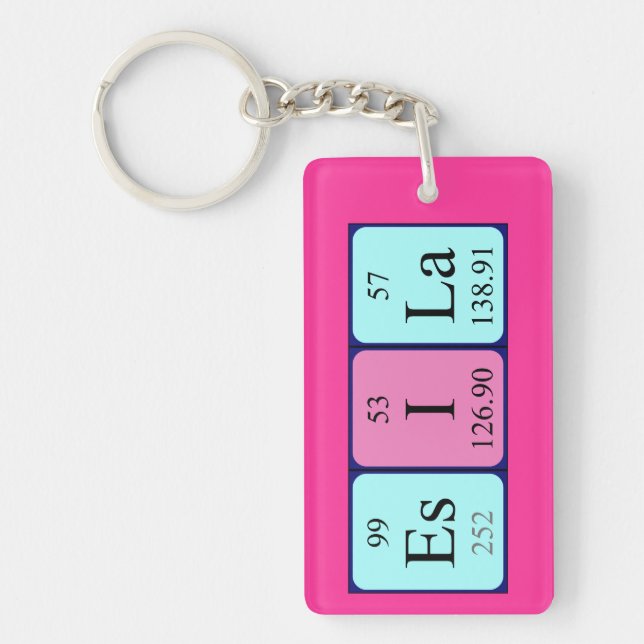 Esila periodic table name keyring (Front)