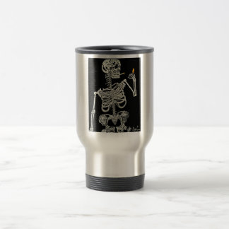 Eskeleto Fumador Travel Mug