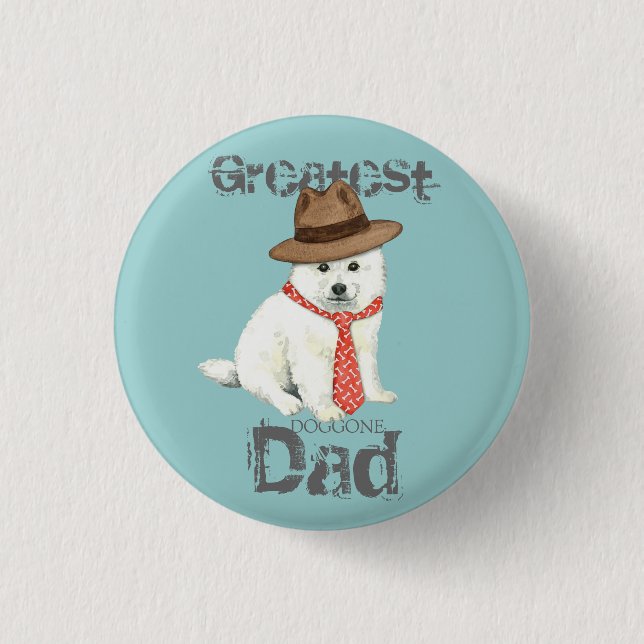 Eskie Dad 1 Inch Round Button (Front)