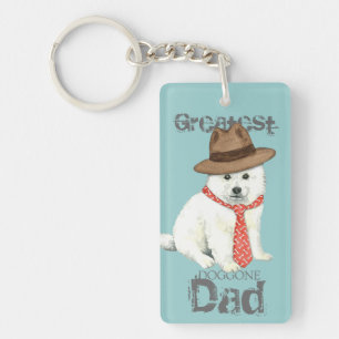 Eskie Dad Keychain